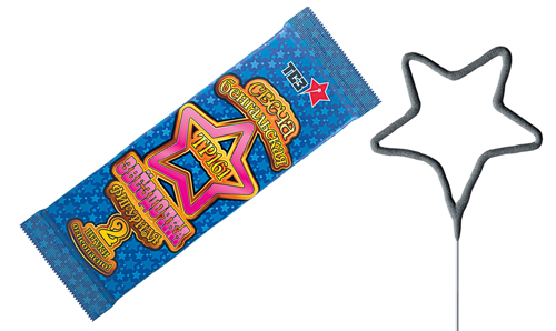  Бенгальские свечи фигурные 2 шт "Звездочка"  в Ярославле